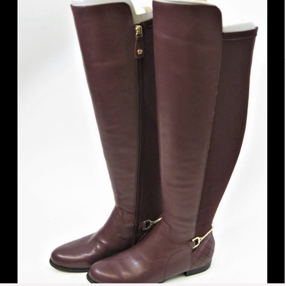 Isaac Mizrahi Over th Knee Leather & Stretch Boots - Picture 2 of 7